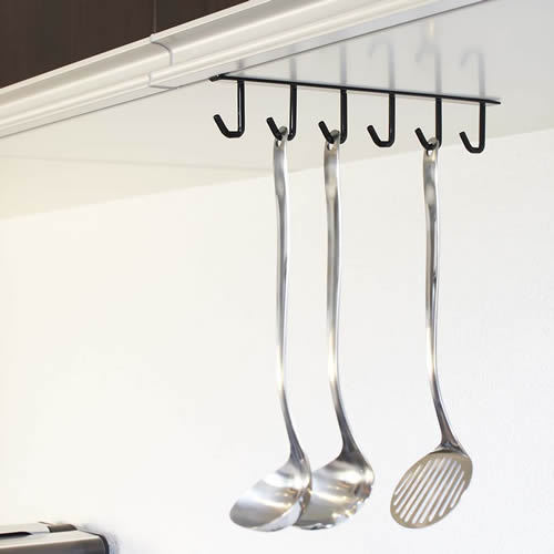 山崎実業 tower タワー 戸棚下キッチンツールフック ブラック 7118