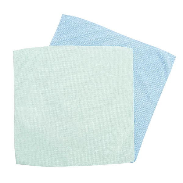 イイネカ iineca くらしの雑貨店のふきん ふきんAg＋（食器用） 30×30cm ブルー×グリーン 2枚入 K00370 ｜ 布巾 キッチンクロス 食器拭き 激落ちくん GN 台拭き 抗菌 防臭 マイクロファイバー フキン 銀イオン｜アングル2