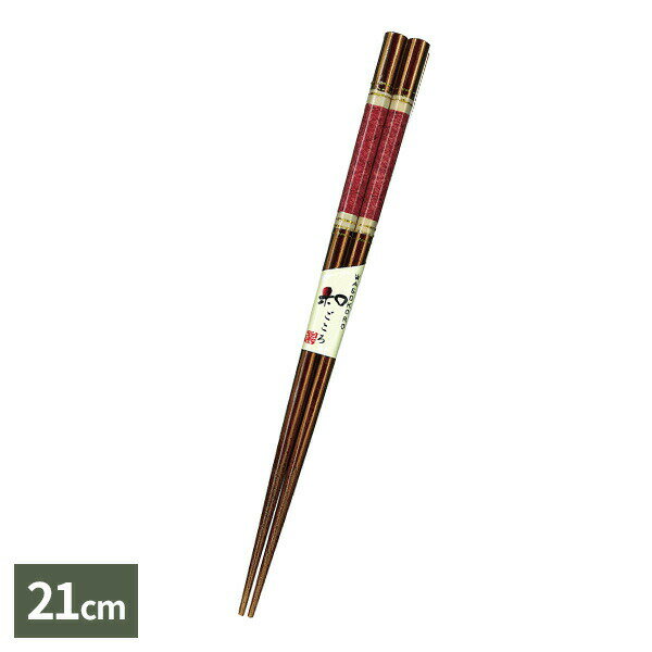 Chopsticks - はし 食洗機対応 お箸 大人 おしゃれ シンプル オシャレ 箸 抗菌食洗箸 六角初音 21cm 赤