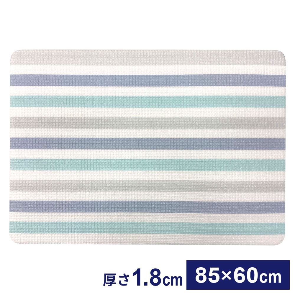 ソフトで足元あたたかクッション性・保温性に優れたボーダー柄の浴室内マット。足元がヒヤッとしない本体には、ソフトで保温性に優れた発泡ポリエチレンを使用しております。洗い場の床冷えを防ぎ、足元あたたか。水はけの良いすのこ型裏面はスノコ型なので、...