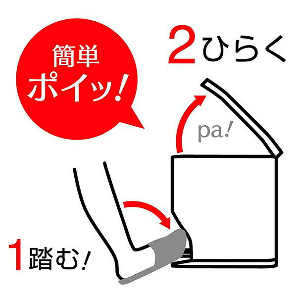 トイレポット スマート ホワイト 80970 ゴミ箱 フタ付き サニタリーボックス ダス...