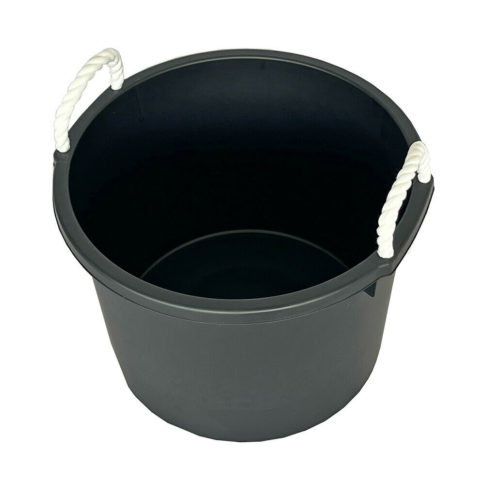 たらい 万能容器 30L ブラック ｜ 日本製 バケツ 大容量 水槽 黒 30リットル アウ...