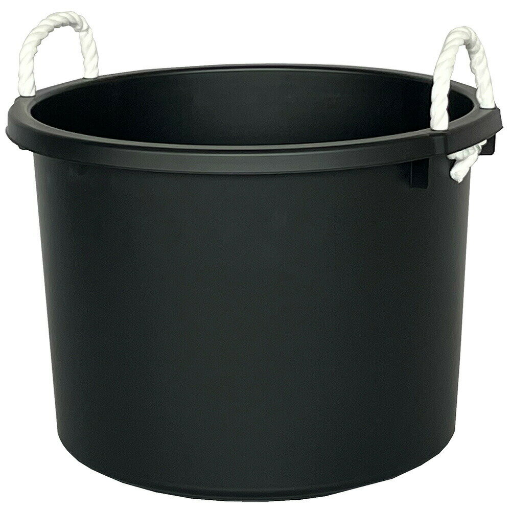 たらい 万能容器 45L ブラック 2個セット ｜ 日本製 バケツ 大容量 水槽 黒 45リッ...