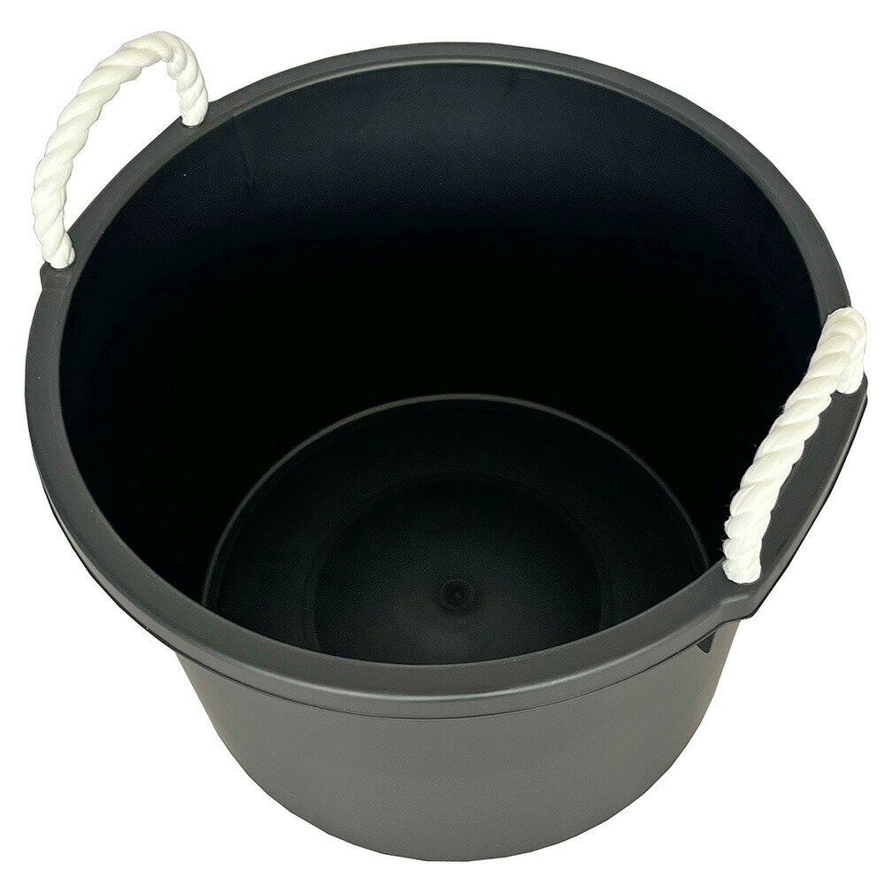 たらい 万能容器 45L ブラック 2個セット ｜ 日本製 バケツ 大容量 水槽 黒 45リッ...
