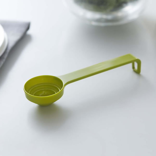 Measuring Spoons - 山崎実業 計量スプーン 段々 計量スプーン グリーン 2701 ｜ メジャースプーン 目盛入り 調味料スプーン 大さじ 小さじ 兼用 小さじ1/2