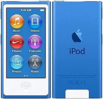 【中古】M-Player iPod Nano 第7世代 16GB ブルー (純正充電コード付き) プレーンホワイトボックス入り