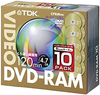 【中古】（非常に良い）TDK DVD-RAM録画用 2倍速対応 5mmケース入り 10枚パック [DVD-RAM120X10A]