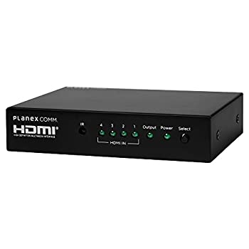 【中古】PLANEX 4ポートHDMIセレクター 4K/2K@60Hz画質、3D映像対応 リモコン付属 HDMI-4UHD