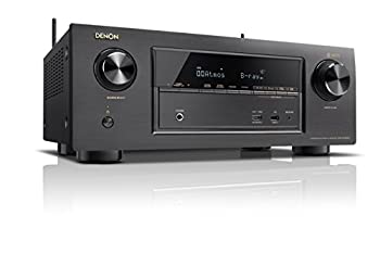 【中古】（非常に良い）Denon AVレシーバー 7.2ch Dolby Atmos/DTS:X/HEOS機能搭載 ミドルクラス ブラック AVR-X2400H-K