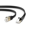 【中古】エレコム LANケーブル Cat7 爪折れ防止 フラット 1m ブラック ECLD-TWSFT/BK1