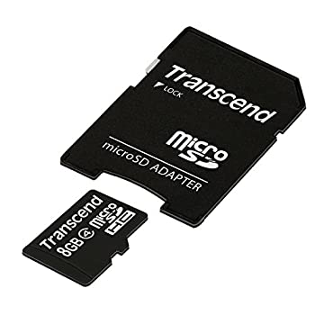 【中古】（非常に良い）Transcend microSDHCカード 8GB Class4 TS8GUSDHC4
