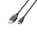 【中古】エレコム USBケーブル 「miniB」 USB2.0 (USB A オス to miniB オス) ノーマル 5m ブラック U2C-M50BK