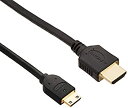 【中古】(非常に良い)エレコム mini HDMI ケーブル 1.5m 4K × 2K対応 ブラック CAC-HD14EM15BK