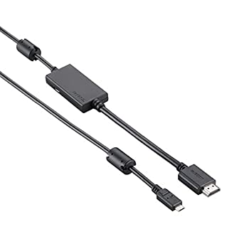 【中古】(非常に良い)ELECOM MHL3.0変換ケーブル 2.0m ブラック MPA-MHL3HD20BK