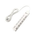 【中古】エレコム 電源タップ 雷ガード 個別スイッチ ほこりシャッター付 6個口 5m ホワイト T-K6A-2650WH