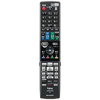 【中古】シャープ 純正ブルーレイディスクレコーダー用リモコン RRMCGB160WJPA「部品番号:0046380267」
