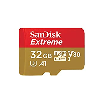 【中古】（非常に良い）サンディスク ( SANDISK ) 32GB microSDHC Extreme R=100MB/s W=60MB/s SDアダプタ付き ［海外パッケージ］ SDSQXAF-032-GN6MA