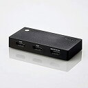 【中古】(非常に良い)エレコム HDMI切替器「2ポート(入力:2、出力:1)」ELECOM “DH-SWLBKシリーズ” DH-SWL2BK