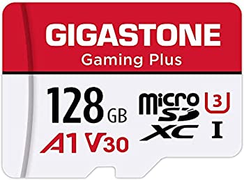 【中古】（非常に良い）Gigastone マイクロsdカード 128GB Nintendo Switch SDカード動作確認済 転送速度100MB/S 高速 MicroSD 128GB Full HD & 4K UHD動画, UHS-I A1 U