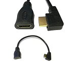 【中古】Rosebe L字型HDMI2.0延長ケーブル ゴールド金メッキ端子 60Hz 4K＊2K ハイスピード HDMI メスにオス L字型 3D HDMIケーブル 延長タイプ (メス-