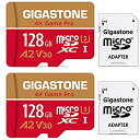 【中古】（非常に良い）Gigastone 128GB マイクロSDカード A2 V30 2pack 2個セット Ultra HD 4K ビデオ録画 高速4Kゲーム 動作確認済 100MB/s マイクロ SDXC UHS-I U3 C