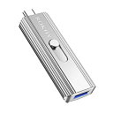 【中古】(非常に良い)128GBエクストリームポータブルミニ外付けSSD USB Type C 2 in 1ソリッドステートフラッシュドライブ最大550MB /...