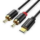 【中古】VENTION USB C - 2 RCAオーディオケーブル Type-C - RCAオス-オス YRCAスプリッター 2RCAジャック USB-Cオー...