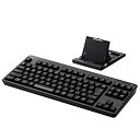 【中古】(非常に良い)エレコム Bluetooth キーボード メンブレン式 スタンド付き マルチペアリング対応 iPad Surface ブラック TK-FB...