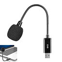 【中古】(非常に良い)ミニUSBマイク ノートパソコン/デスクトップコンピューター用 グースネック&ユニバーサルUSBサウンドカード付き PCとMacに対応 プ...
