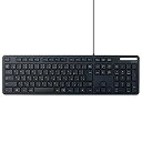 【中古】エレコム 有線キーボード TK-FCM108KBK 薄型 メンブレン式 抗菌 フルサイズ テンキー付 ブラック