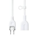 【中古】(非常に良い)エレコム 電源タップ 延長コード 2m ほこり防止シャッター付き 極性対応 3ピンプラグ接続可能 ホワイト T-X01-2120WH