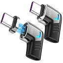 【中古】BIGCOON 磁気式USB-Cアダプター(2個パック、ブラック) Type-Cコネクタ 右角度設計 120W PD急速充電&480Mb/sデータ転送対...