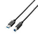 【中古】エレコム USBケーブル 「B」 USB3.0 (USB A オス to USB B オス) スタンダード 0.5m ブラック USB3-AB05BK
