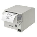 【中古】セイコーエプソン サーマルレシートプリンター/58mm/USB・有線LAN/前面操作/クールホワイト TM702UE521