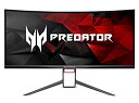 【中古】Acer Predator Gaming X34 Pbmiphzx Curved 34 UltraWide QHD Monitor with NVIDIA G-SYNC Technology (Display Port HDMI Port)