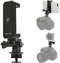 【中古】ホットシュー スマホ & ウェアラブルカメラ アタッチメント チルト 多機能 関節 アダプター DSLR 一眼レフ ミラーレス カメラ フラッシュマウン