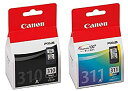 【中古】(非常に良い)「純正品」CANON FINEカートリッジ BC-310(ブラック) + BC-311(3色カラー)セット