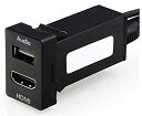 【中古】USB入力ポート&HDMI入力ポート オーディオ中継 オーディオパーツ スイッチホールパネル TOYOTA トヨタ車系用 ,トヨタ車 スイッチホール U...