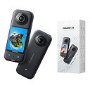 【中古】Insta360 X3 360度カメラ アクションカメラ 新型1/2インチ48MPセンサー IPX8防水 5.7K360度動画 72MP360度写真 手ブレ補正 アクティブHDR 4K一人