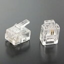 【中古】テレホンコード モジュラーケーブル(電話線)用 RJ11/12モジュラープラグ コネクタ 6極2芯(6P2C) 100個パック CRJ11-100P2 ...