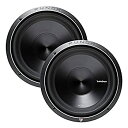 【中古】(非常に良い)Rockford Fosgate Punch P3D4-12 12インチ 2400ワット デュアル4オーム カーサブウーファーサブ2個