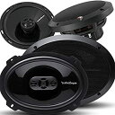 【中古】Rockford Fosgate Punch P1694 6インチ X 9インチ 300W 4ウェイ + P1650 6.5インチ 220W 2ウェイフルレンジ同軸スピーカー - 4スピーカー1組