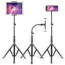 【中古】(非常に良い)elitehood 金属製 iPad 三脚スタンド & 調整可能 72インチ グースネック タブレットフロアスタンドホルダー 高耐久 アル...