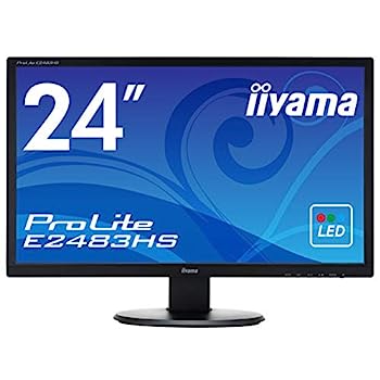 【中古】（非常に良い）iiyama モニター ディスプレイ E2483HS-B1 (24インチ/フルHD/TN/HDMI,D-sub,DVI-D/3年)