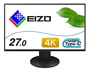 【中古】（非常に良い）EIZO FlexScan 27.0インチ ディスプレイモニター (4K UHD/IPSパネル/ノングレア/ブラック/USB Type-C搭載/ 無輝点) EV2785-BK