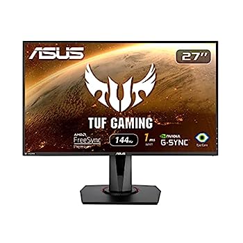 【中古】ASUS ゲーミングモニター 27インチ VG278Q (1ms/144HZ/HDMI/DP/DVI/スリムベゼル/G-SYNC?対応/FreeSync対応/フリッカーフリー/昇降ピボット/VESA