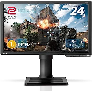 【中古】BenQ ゲーミングモニター 24インチ 144Hz 1ms ブルーライト軽減 ZOWIE XL2411P フルHD HDMI DisplayPort DVI端子 ディスプレイ