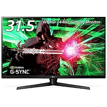 【中古】LG ゲーミングモニター ディスプレイ 32GK850G-B 31.5インチ/WQHD/VA非光沢/144Hz/G-Sync対応/DisplayPort・HDMI/高さ調節、ピボット対応