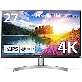 【中古】（非常に良い）LG モニター ディスプレイ 27UK600-W 27インチ/4K/HDR10対応(標準輝度:350cd/)/IPS非光沢/HDMI×2、DisplayPort