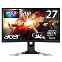 【中古】Acer ゲーミングモニター XZ271Ubmijpphzx 27インチ VA 非光沢 2560x1440 WQHD 250cd 1ms 144Hz HDR